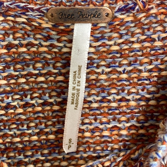 FREE PEOPLE boho knit crop top #JJ05 - Picture 4 of 6